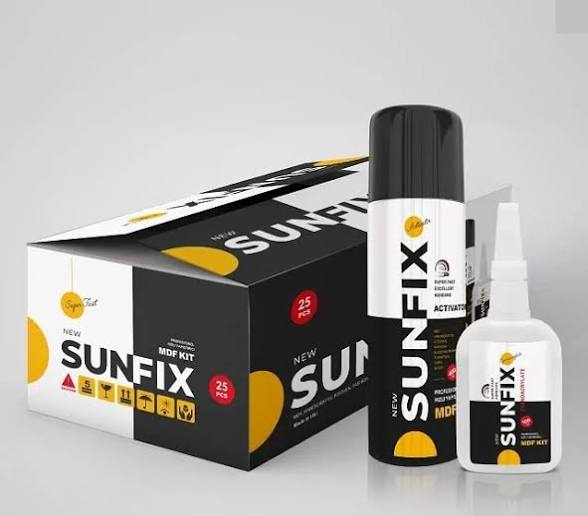 چسب ۱۲۳ سان فیکس مشکی کارتن ۲۵ عددی